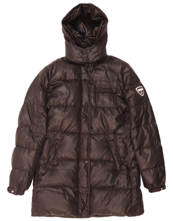 Casaco acolchoado com capuz feminino Champion UK 18 XL poliéster preto