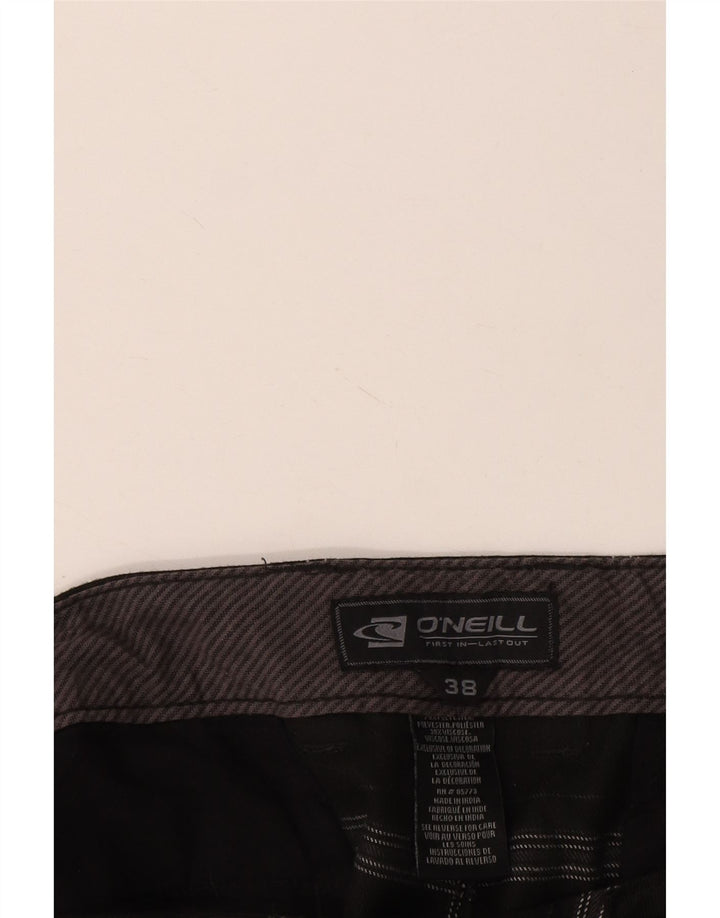 O'Neill Mens Chino Shorts W38 XL Poliéster Xadrez Preto