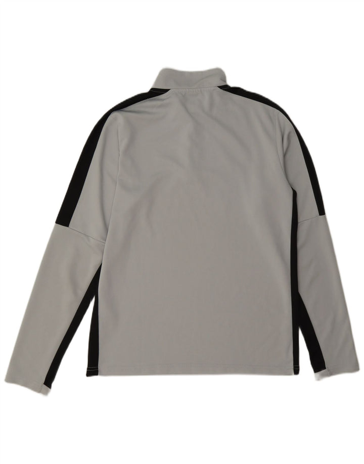 Pulôver masculino Nike Dri Fit com decote em zíper e moletom pequeno cinza colorido