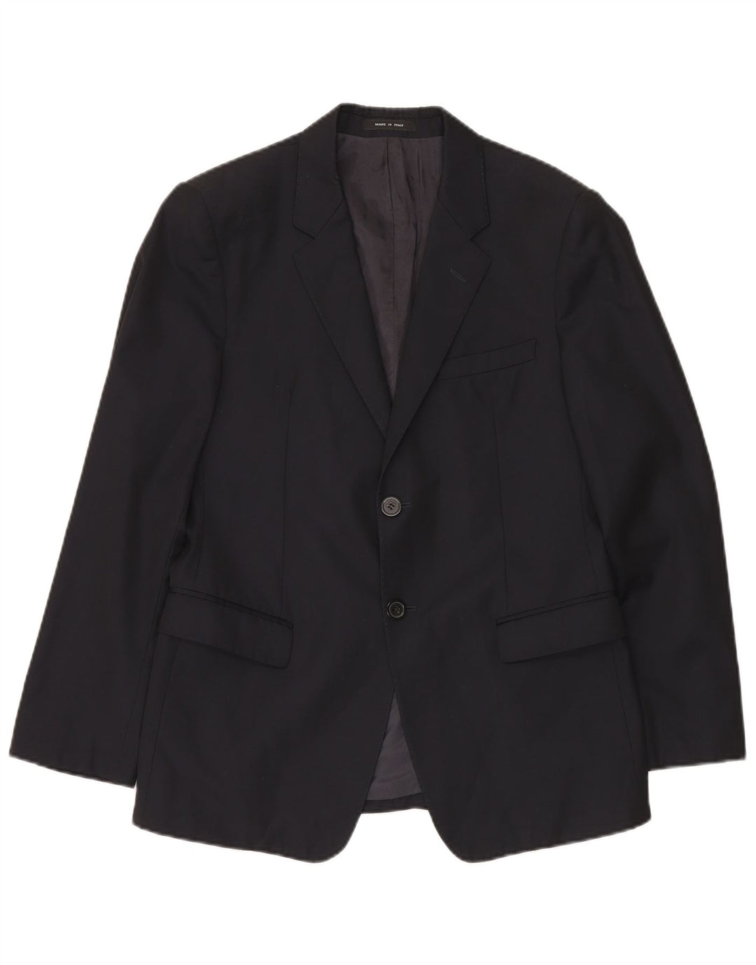 Emporio Armani masculino 2 botões terno de 2 peças IT 50 grande W35 L30 azul marinho