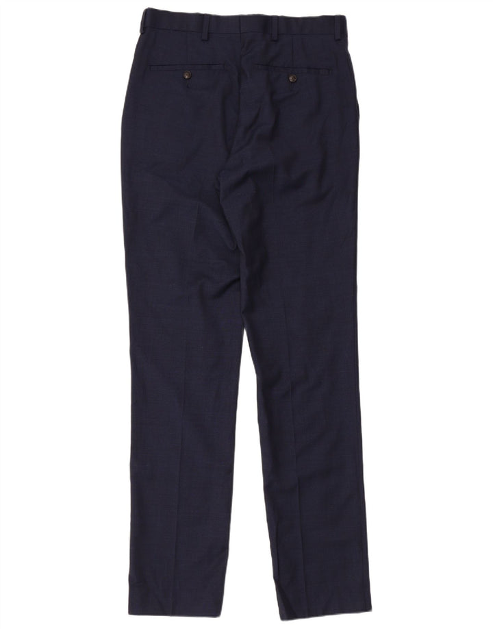 Calça feminina MARKS & SPENCER slim fit W30 L33 azul marinho lã nova