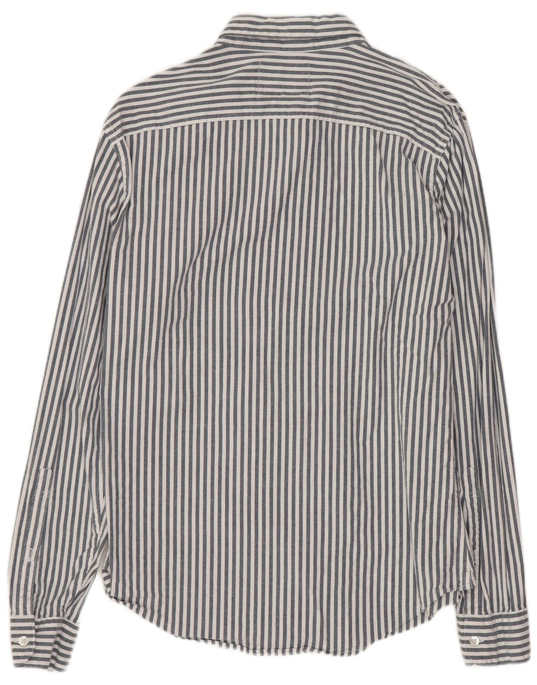 Camisa muscular masculina HOLLISTER de algodão listrado cinza médio