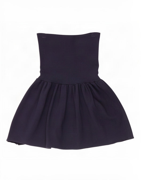 Vestido feminino sem alças Zara Reino Unido 8 pequeno viscose azul marinho