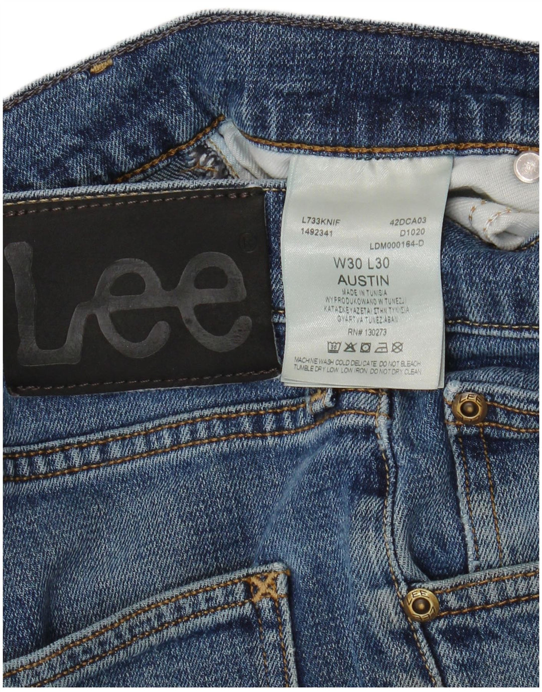 LEE Masculino Austin Slim Jeans W30 L30 Azul Algodão