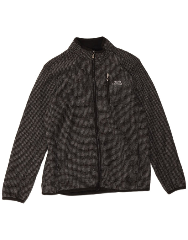 Jaqueta de lã masculina Weird Fish UK 40 poliéster cinza grande