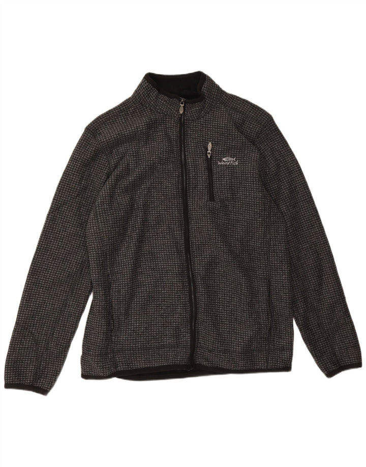 Jaqueta de lã masculina Weird Fish UK 40 poliéster cinza grande