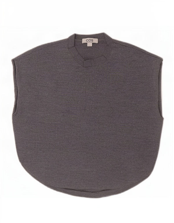 Cos Womens Loose Fit Vest Regata Reino Unido 6 XS Lã Cinza