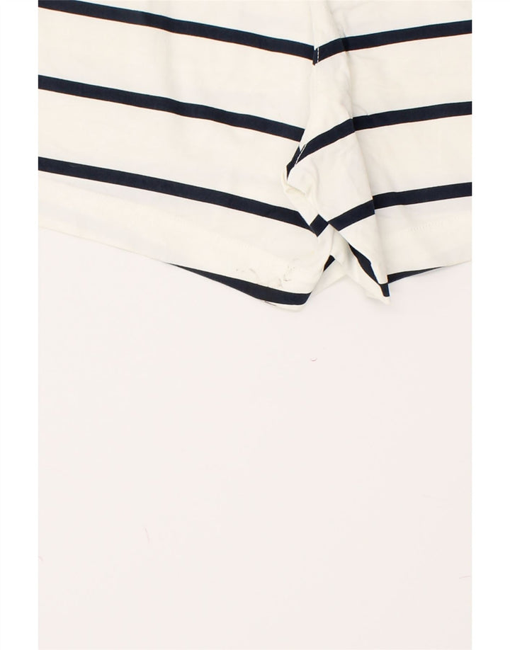 NAUTICA Womens Hot Pants US 8 Medium W30  White Striped Cotton Vintage Nautica and Second-Hand Nautica from Messina Hembry 