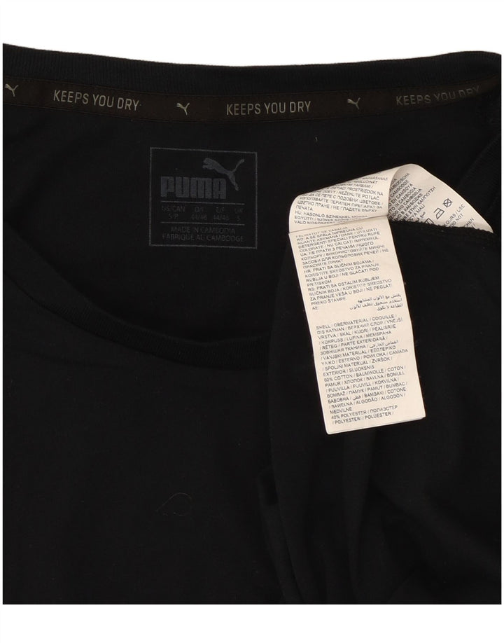Puma Mens Camiseta Top Pequeno Algodão Preto