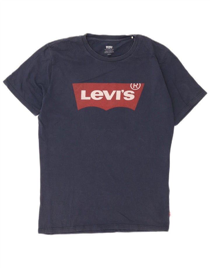 Camiseta gráfica masculina Levi's pequena azul marinho