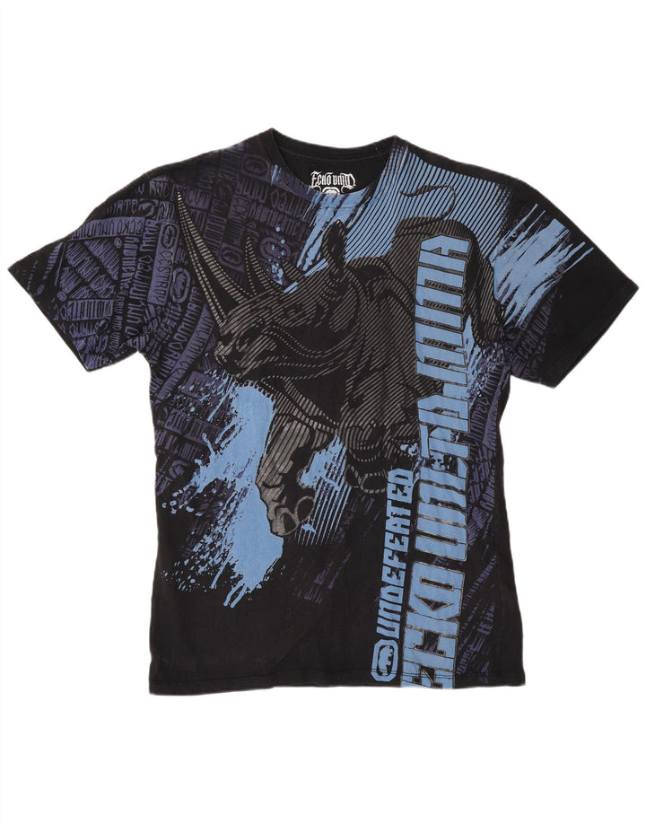 Camiseta gráfica masculina Ecko Unltd grande algodão preto