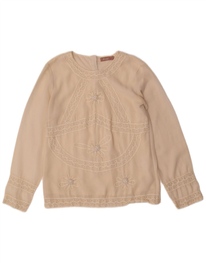 Blusa feminina de manga comprida Awear UK 10 pequena poliéster branco