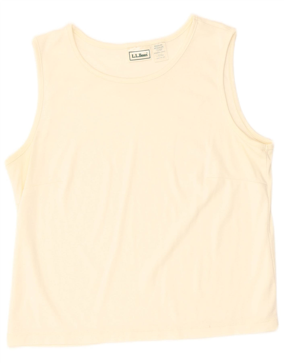 L.L.BEAN Colete feminino cropped UK 14 médio algodão branco