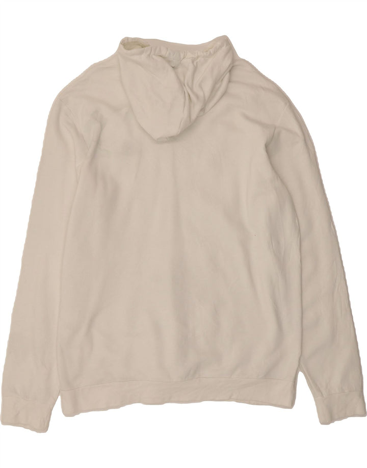 ADIDAS Mens Hoodie Jumper XL White Cotton Vintage Adidas and Second-Hand Adidas from Messina Hembry 