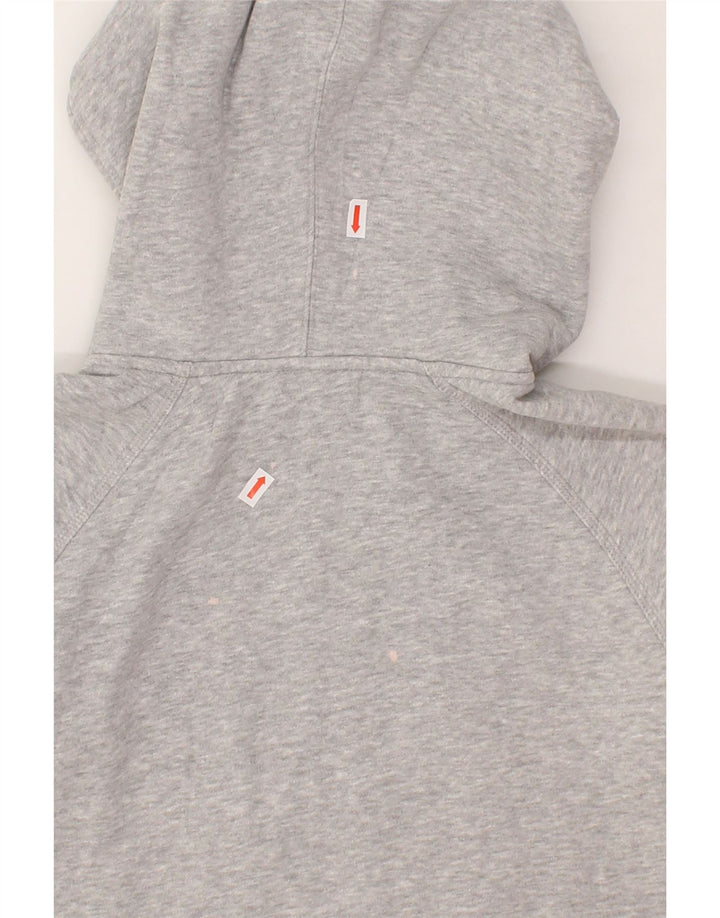 ADIDAS Womens Graphic Zip Hoodie Sweater UK 14 Medium Grey Cotton Vintage Adidas and Second-Hand Adidas from Messina Hembry 