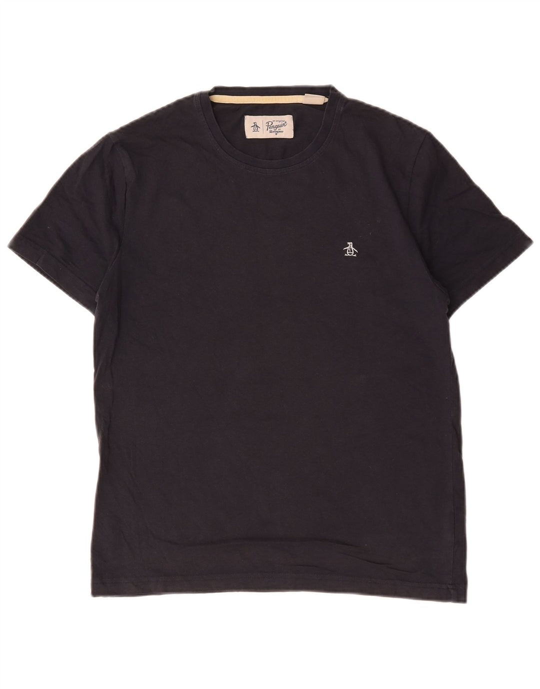 Camiseta masculina Penguin Top médio algodão azul marinho