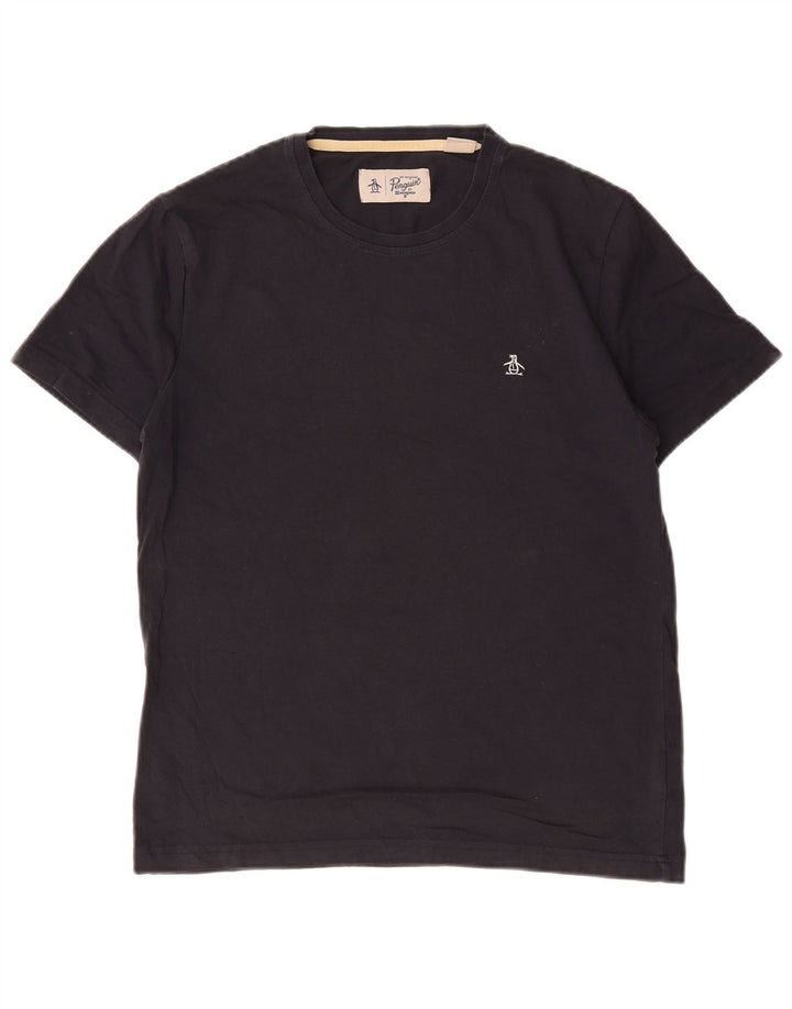 Camiseta masculina Penguin Top médio algodão azul marinho