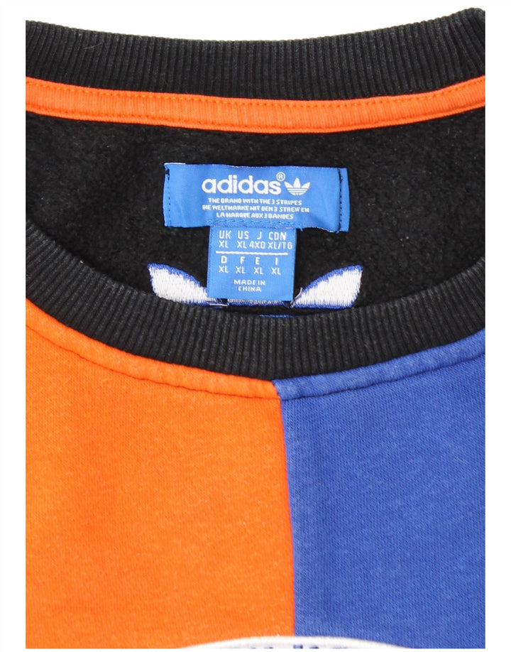 ADIDAS Mens New York Knicks Moletom Jumper XL Multicolorido Colourblock