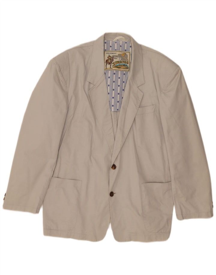 EQUIPMENT Jaqueta blazer masculina de 2 botões Reino Unido 40 grande algodão cinza