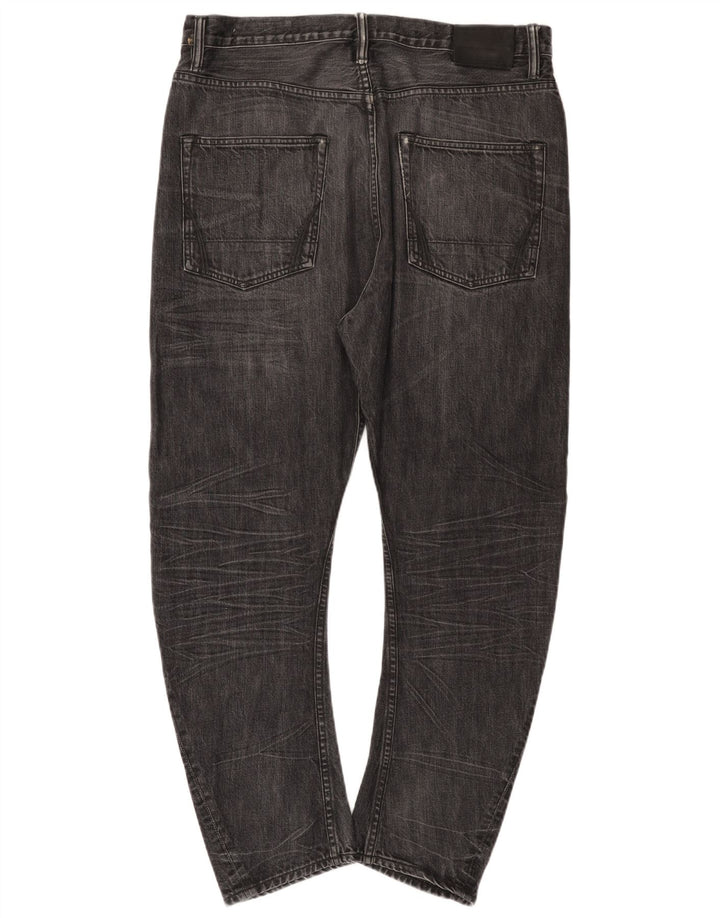 All Saints Mens Jeans Slim W34 L27 Algodão Preto