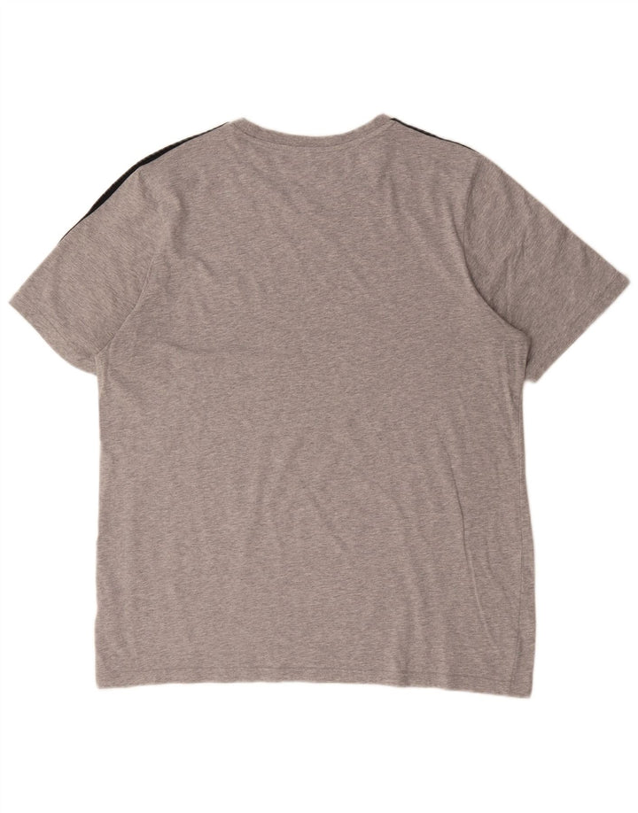 Camiseta masculina ADIDAS grande algodão cinza