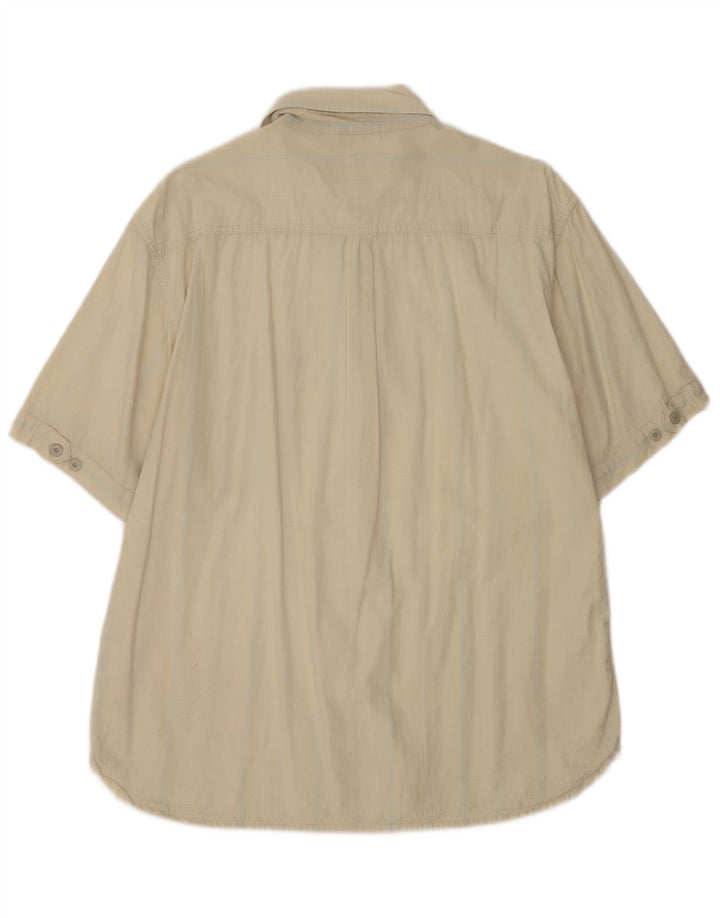 Camisa Wrangler masculina de manga curta XL algodão bege
