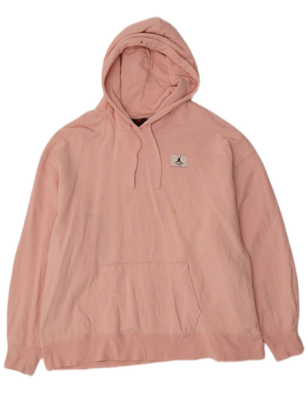 Jordan Mens Oversized Hoodie Jumper Médio Algodão Rosa