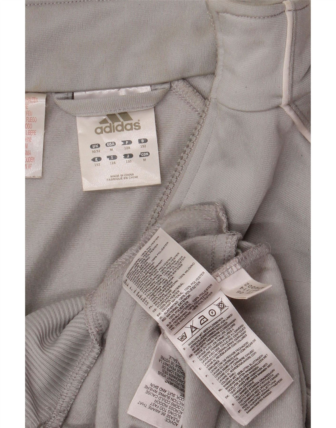 Adidas Meninos 11-12 Anos Cinza Colorblock Poliéster