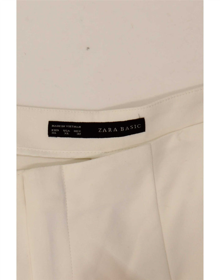 Zara Calça feminina casual bootcut XL W32 L32 branca
