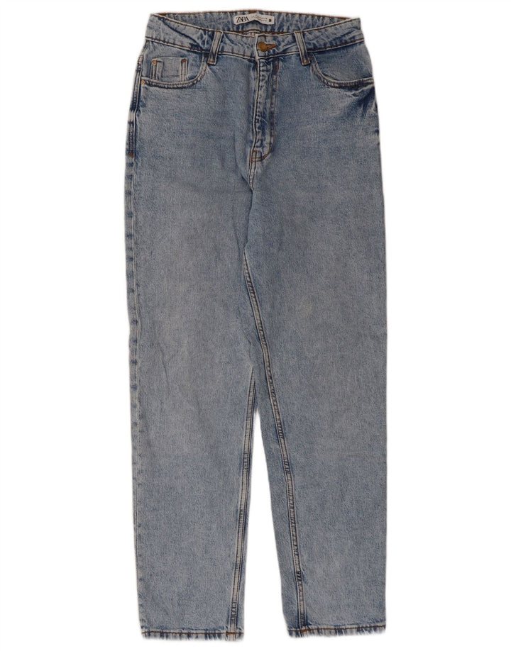 Zara Jeans Cônicos Femininos EU 38 Pequeno W28 L27 Azul