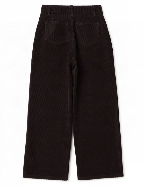 Calça capri feminina de veludo cotelê Benetton XS W24 L20 poliéster preto