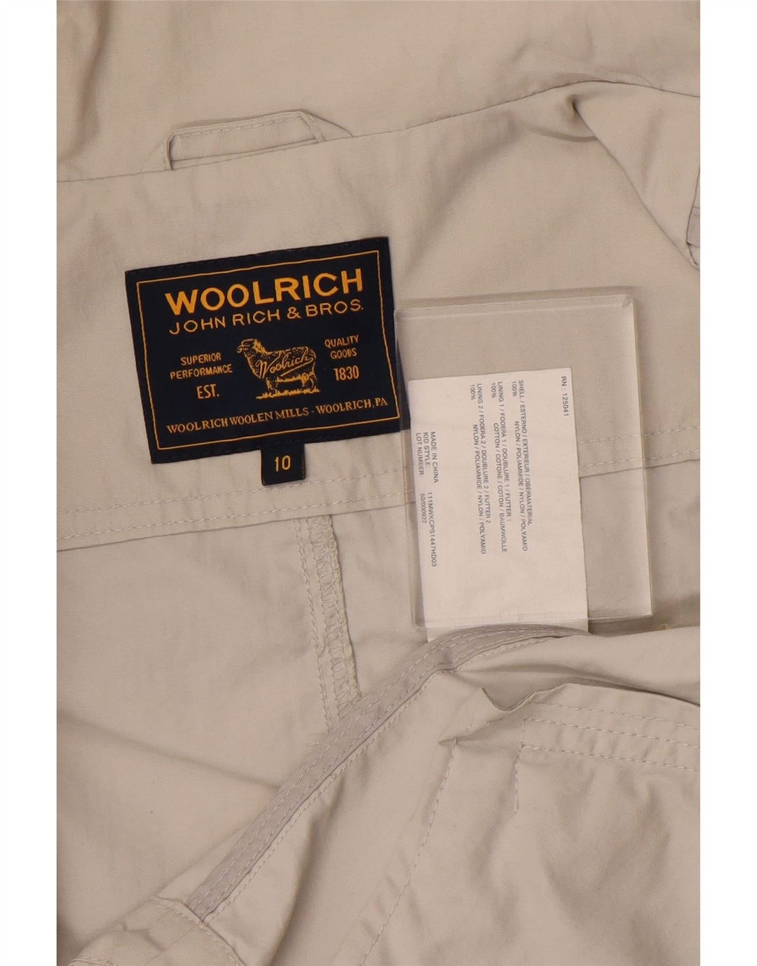 Jaqueta bomber feminina WOOLRICH 9-10 anos cinza nylon