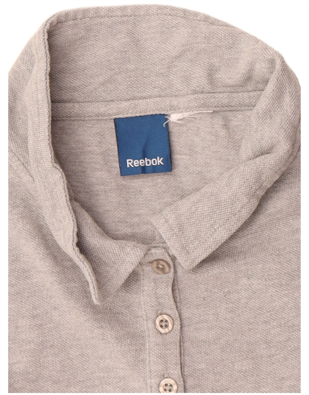 Polo feminino REEBOK UK 8 pequeno cinza