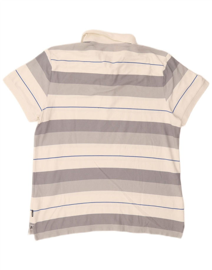 Camisa polo masculina Nike XL cinza listrada de algodão