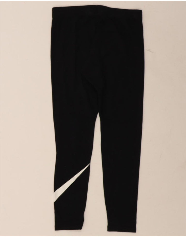 NIKE Womens Graphic Leggings UK 14 Medium  Black Cotton Vintage Nike and Second-Hand Nike from Messina Hembry 