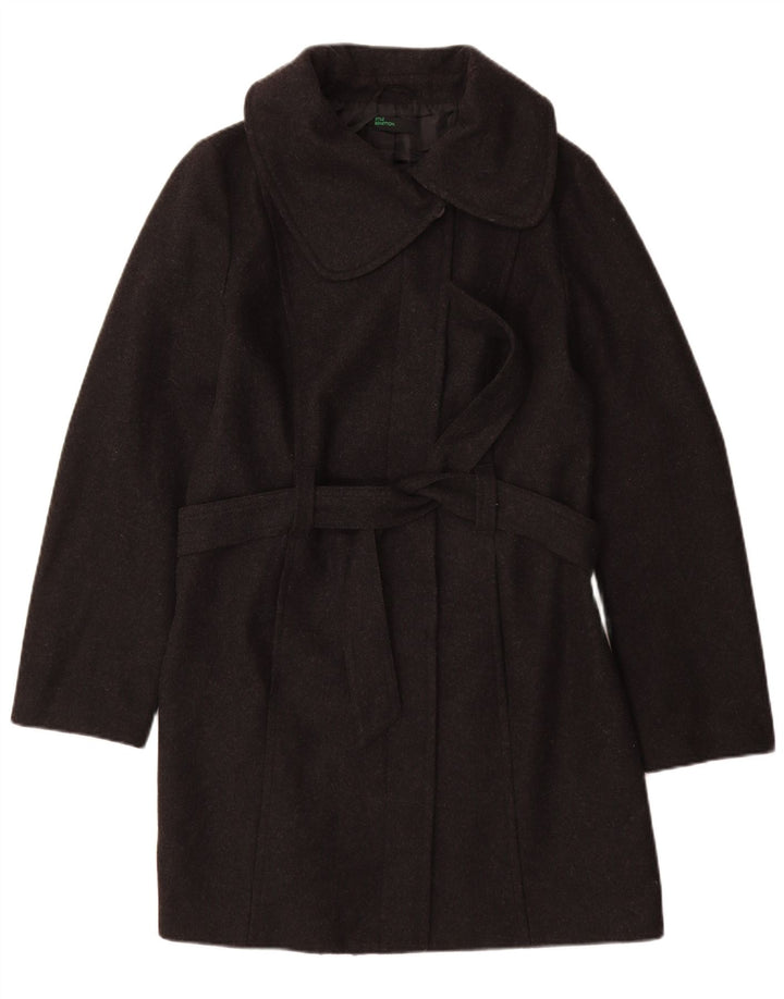 Sobretudo feminino BENETTON IT 46 grande lã cinza