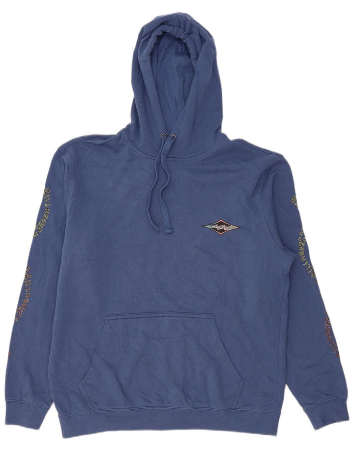 Suéter com capuz gráfico masculino Billabong grande azul