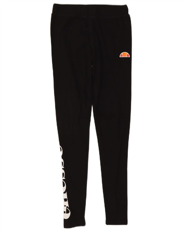 Ellesse Leggings Gráficos Femininos Reino Unido 10 Pequeno Algodão Preto