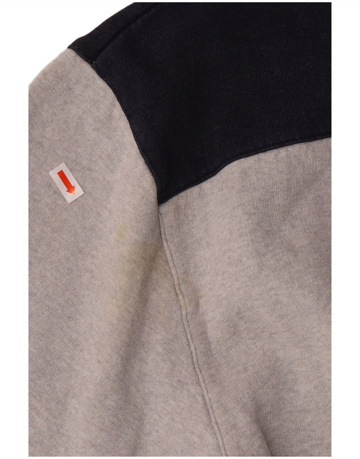 Adidas Mens Graphic Moletom Jumper Grande Bloco de cores cinza