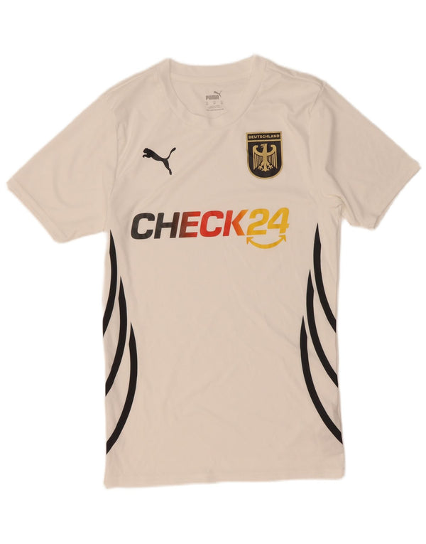 Camiseta Puma Mens Deutshland Graphic Top XS Branco Poliéster