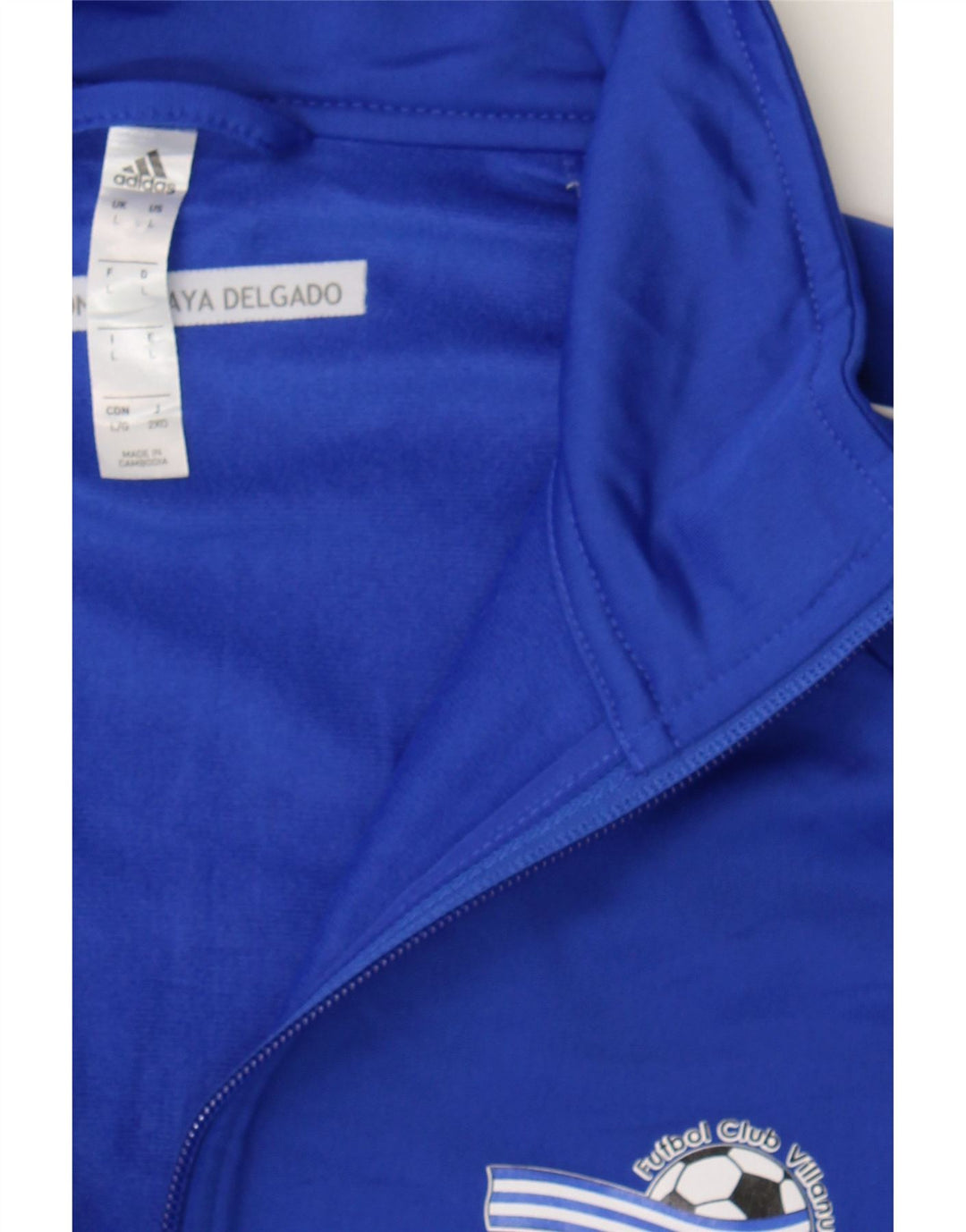 ADIDAS Mens Tracksuit Top Jacket Large Blue Polyester Vintage Adidas and Second-Hand Adidas from Messina Hembry 