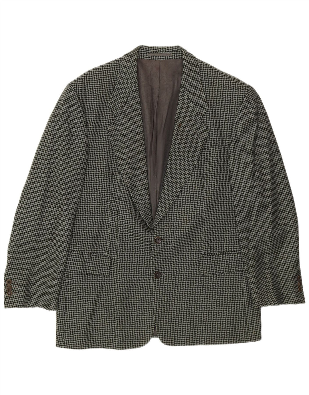 Jaqueta Blazer Masculina Hugo Boss IT 50 Grande Verde Houndstooth Nova Lã