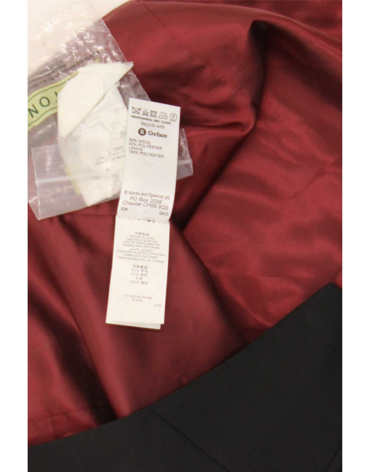 Colete masculino Marks & Spencer pequeno preto colorblock lã