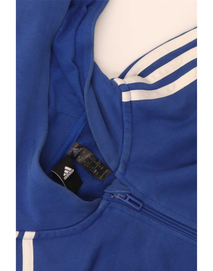 Suéter Adidas Boys Zip com capuz 13-14 anos azul