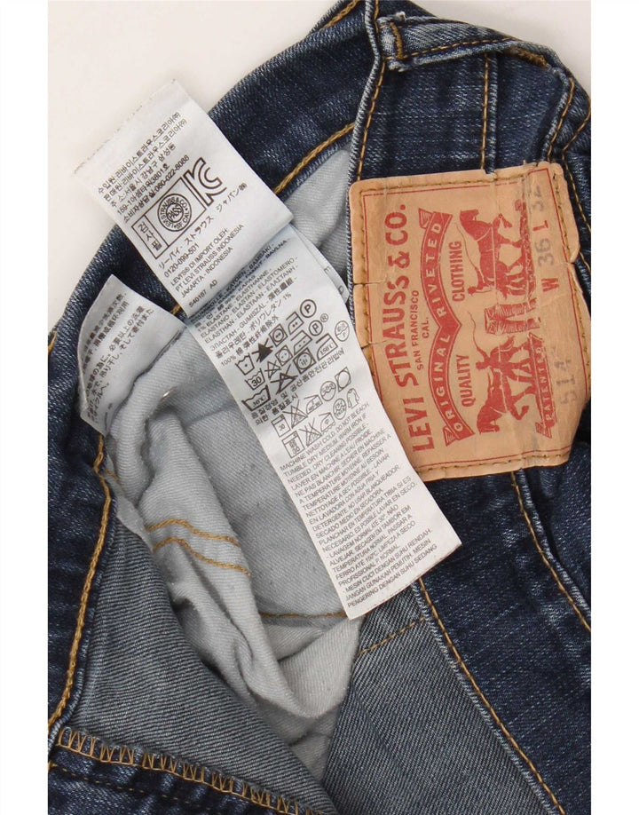 Levi's Masculino 514 Straight Jeans W36 L32 Azul Algodão