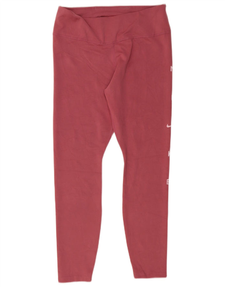 Leggings Nike Dri Fit Graphic Feminino UK 14 Grande Poliéster Rosa