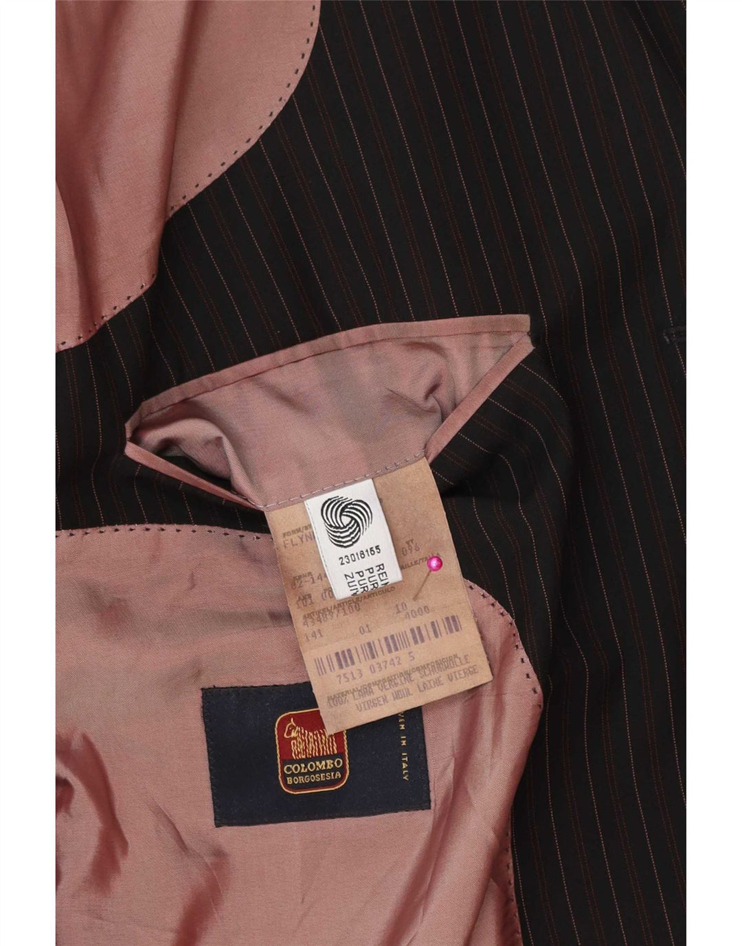 Jaqueta blazer masculina de 3 botões Hugo Boss IT 52 XL preta listrada de lã clássica