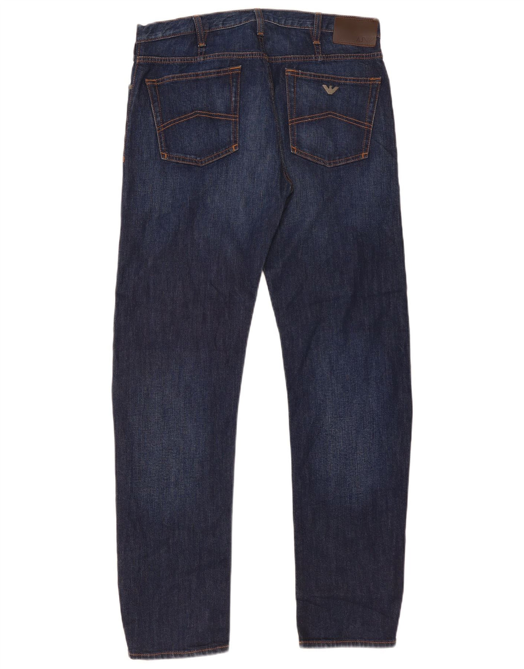Calça jeans reta masculina Armani W34 L32 algodão azul marinho