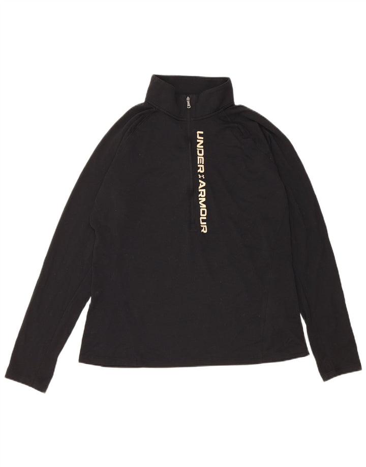 UNDER ARMOUR Feminino pulôver gráfico agasalho top Reino Unido 14 grande preto