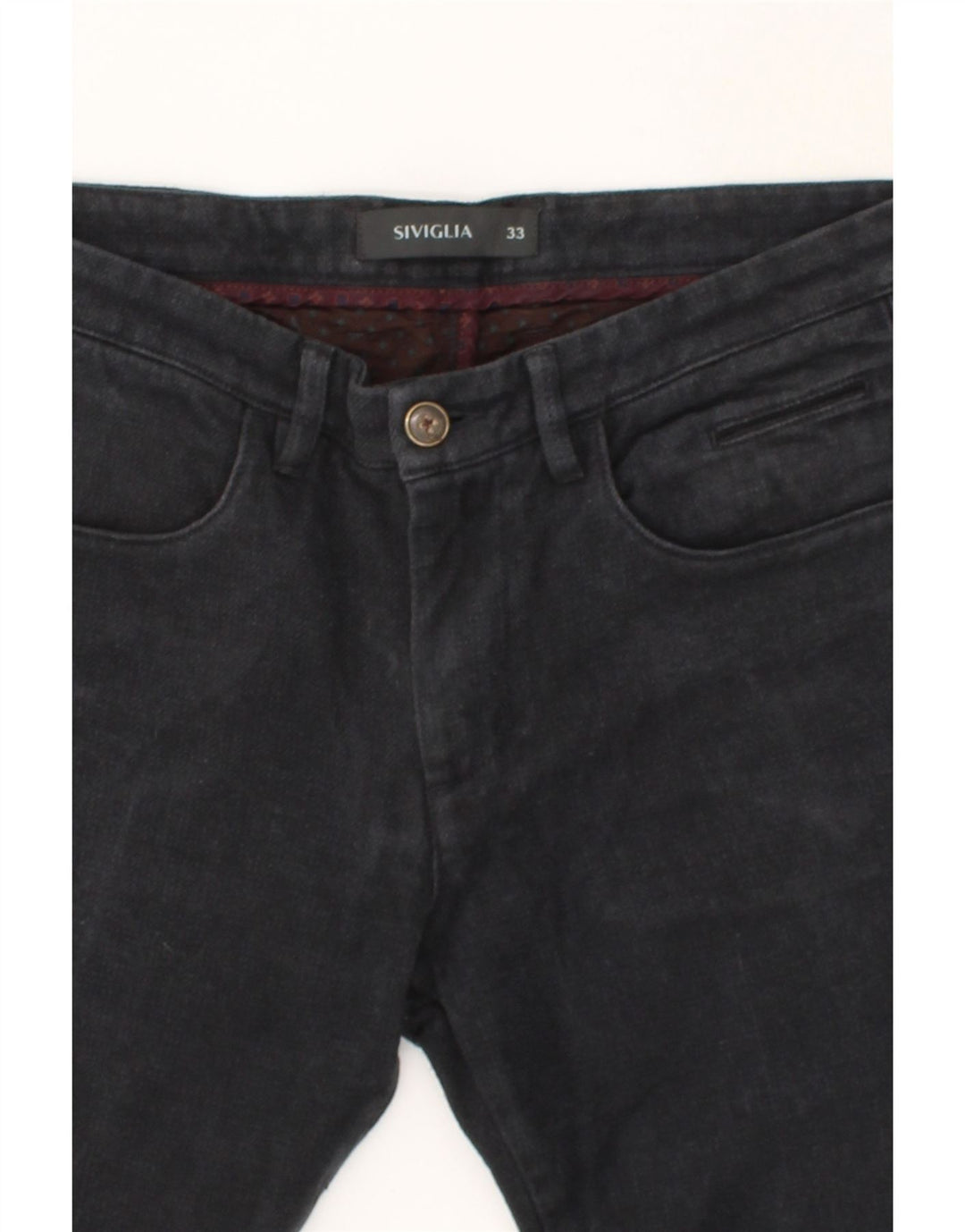 SIVIGLIA Mens Slim Casual Trousers W33 L29 Grey Cotton Vintage SIVIGLIA and Second-Hand SIVIGLIA from Messina Hembry 